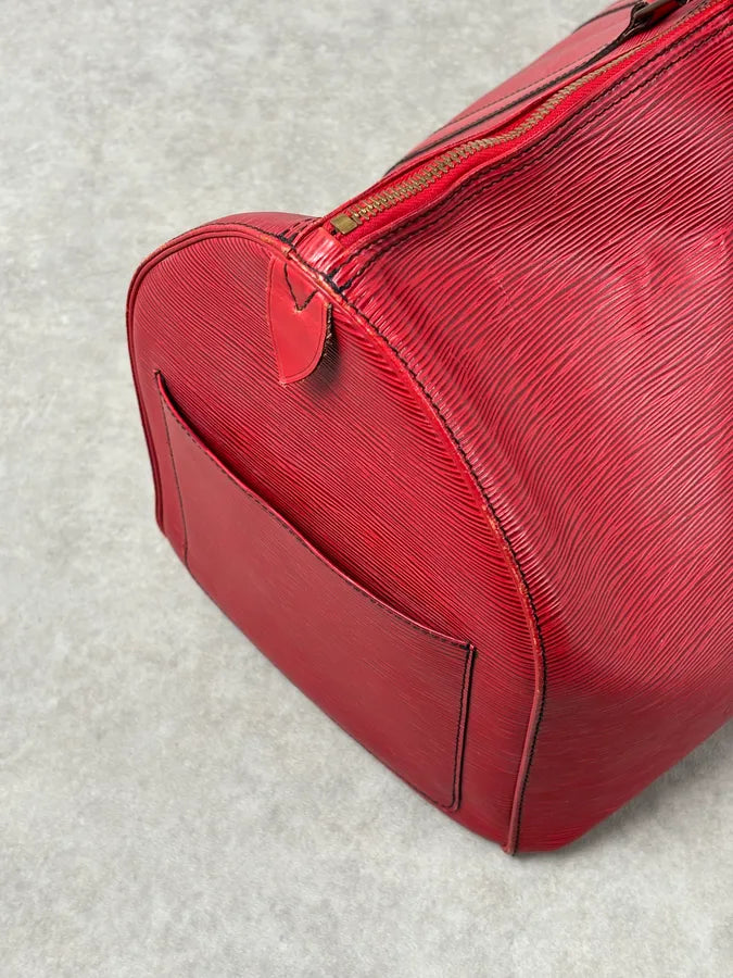 Louis Vuitton Red Epi Leather Keepall Handle Bag ORwcasg 11