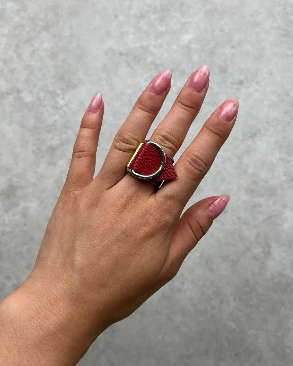 Louis Vuitton Red Leather Ring yVYirNQ 0
