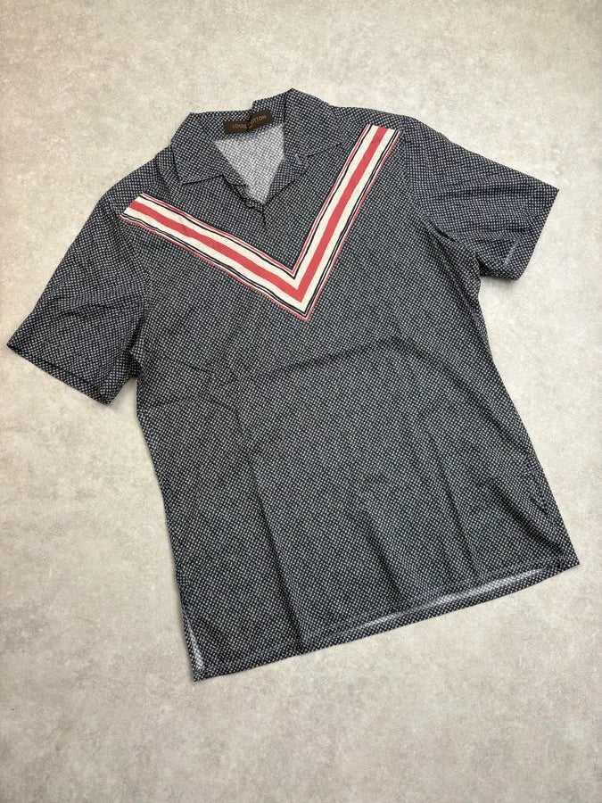 SS2015 Louis Vuitton Red V Line Polo Shirt fUuxkSk 4
