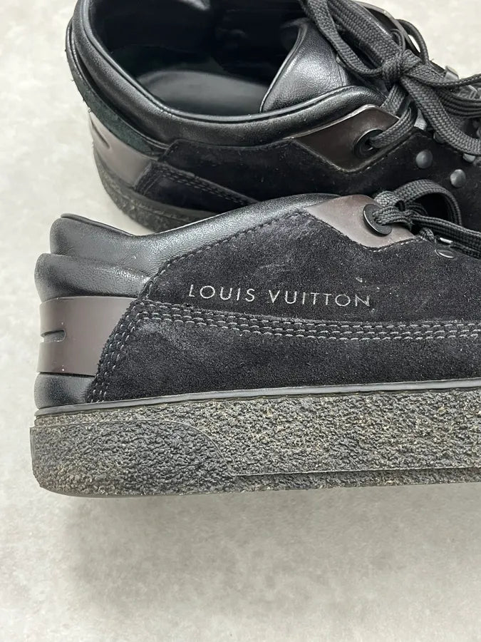 Louis Vuitton Runner Active Black Leather Monogram Sneakers RnKbSrB 4