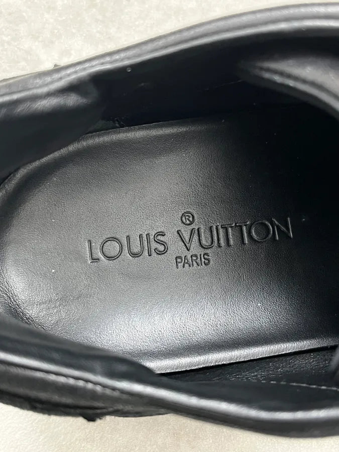 Louis Vuitton Runner Active Black Leather Monogram Sneakers RnKbSrB 8