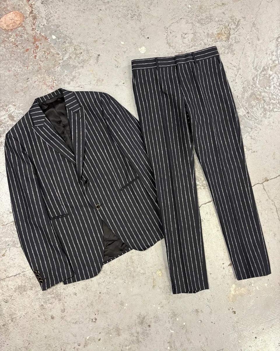Louis Vuitton Striped Black Elegant Suit NmRocXQ 0