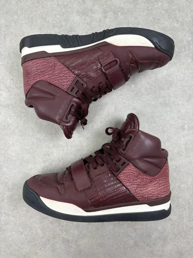 Louis Vuitton Trailblazers Lizard Leather Bordeaux High Sneakers ijTvCXQ 3