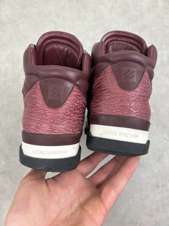 Louis Vuitton Trailblazers Lizard Leather Bordeaux High Sneakers ijTvCXQ 6