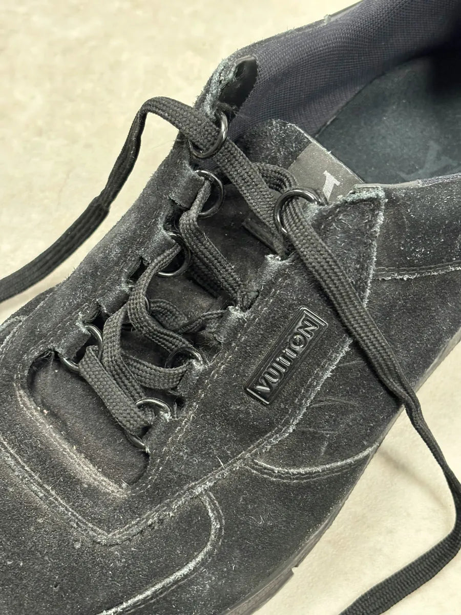 Louis Vuitton Trainers Black Suede Lace-up Sneakers UNBiwbd 12
