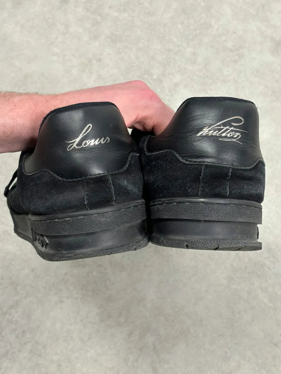 Louis Vuitton Trainers Black Suede Lace-up Sneakers UNBiwbd 15