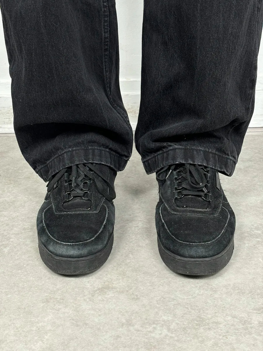 Louis Vuitton Trainers Black Suede Lace-up Sneakers UNBiwbd 2