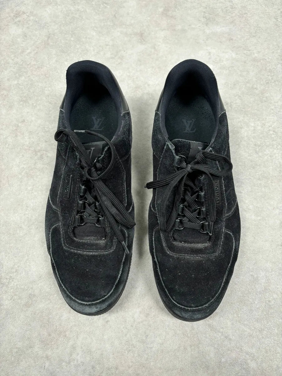 Louis Vuitton Trainers Black Suede Lace-up Sneakers UNBiwbd 4