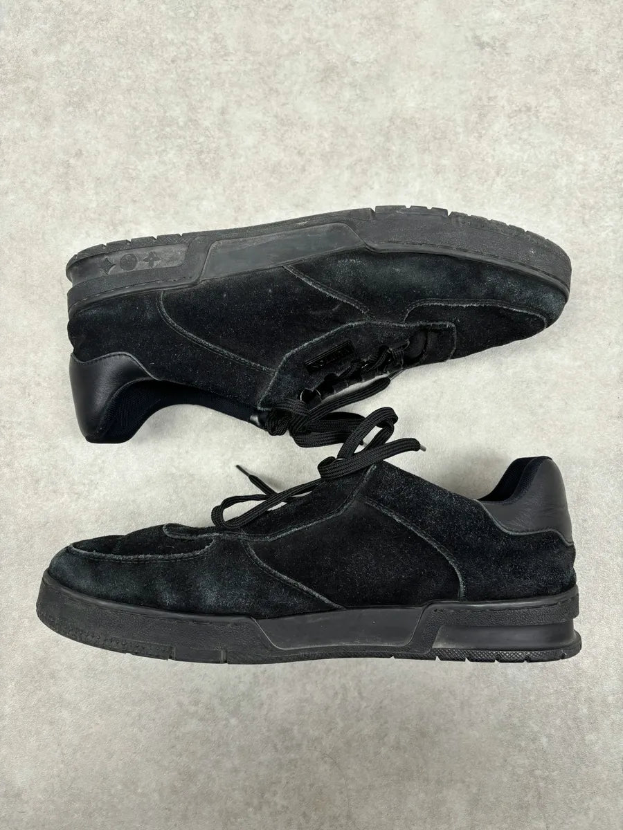 Louis Vuitton Trainers Black Suede Lace-up Sneakers UNBiwbd 5