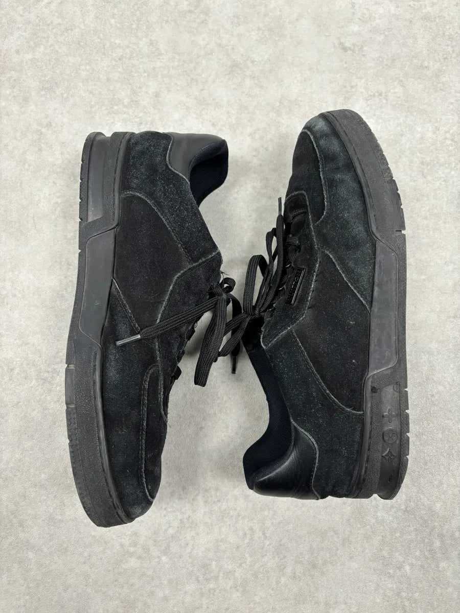 Louis Vuitton Trainers Black Suede Lace-up Sneakers UNBiwbd 6