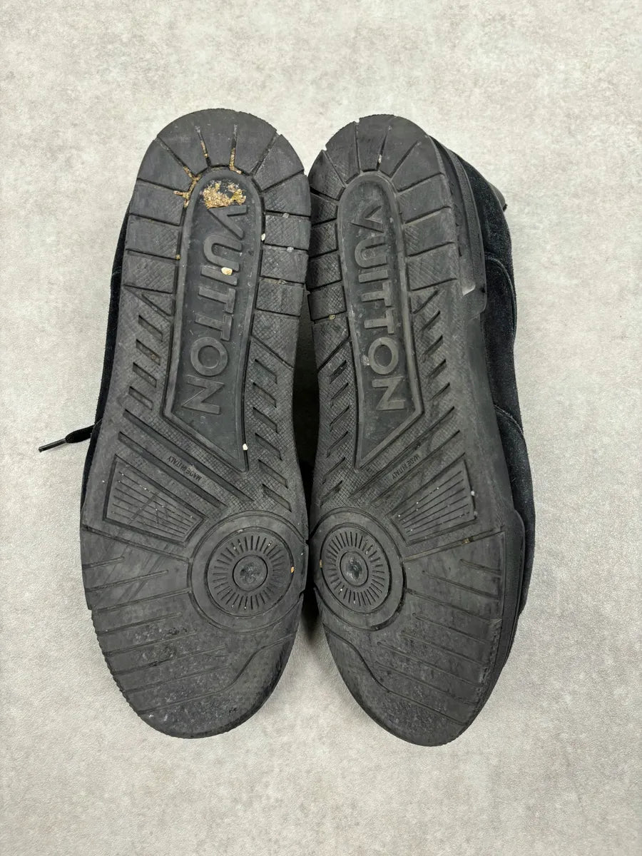 Louis Vuitton Trainers Black Suede Lace-up Sneakers UNBiwbd 8