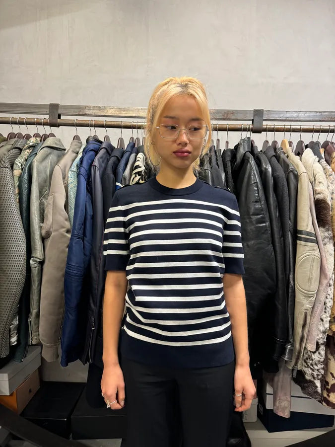 Louis Vuitton Uniform Navy Striped T-Shirt PdEkBmE 1