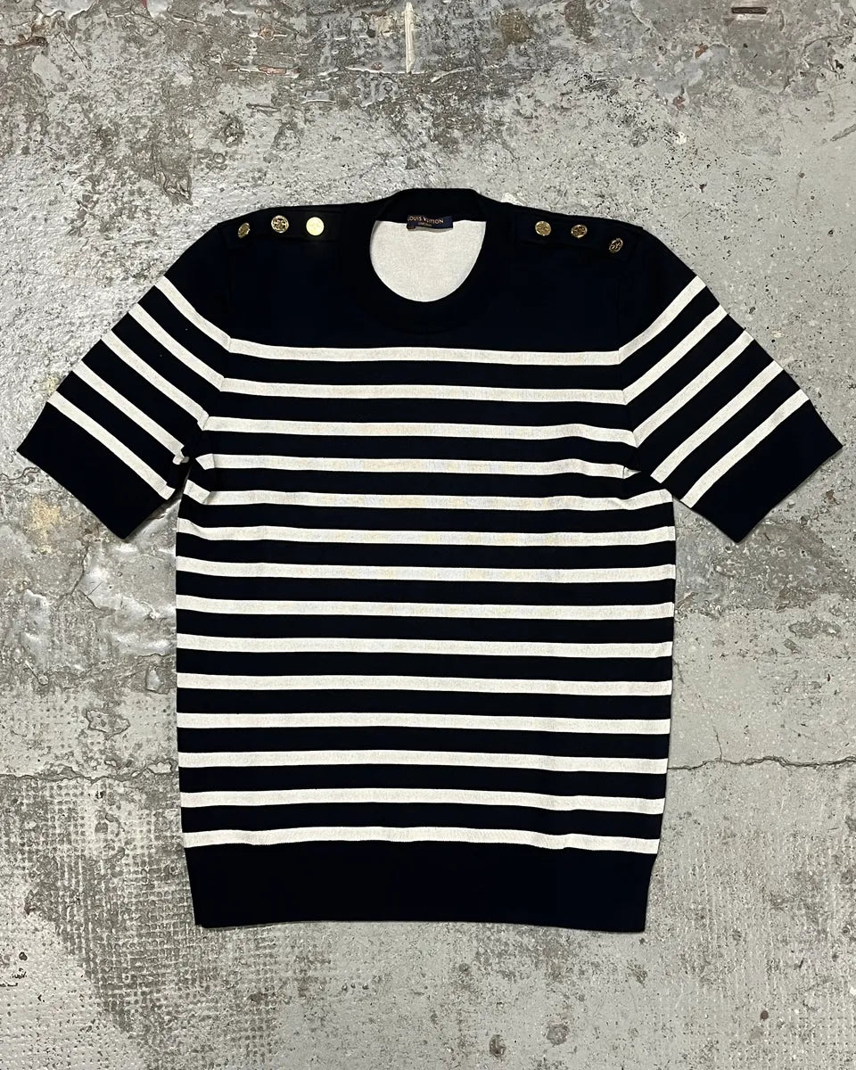 Louis Vuitton Uniform Navy Striped T-Shirt PdEkBmE 0