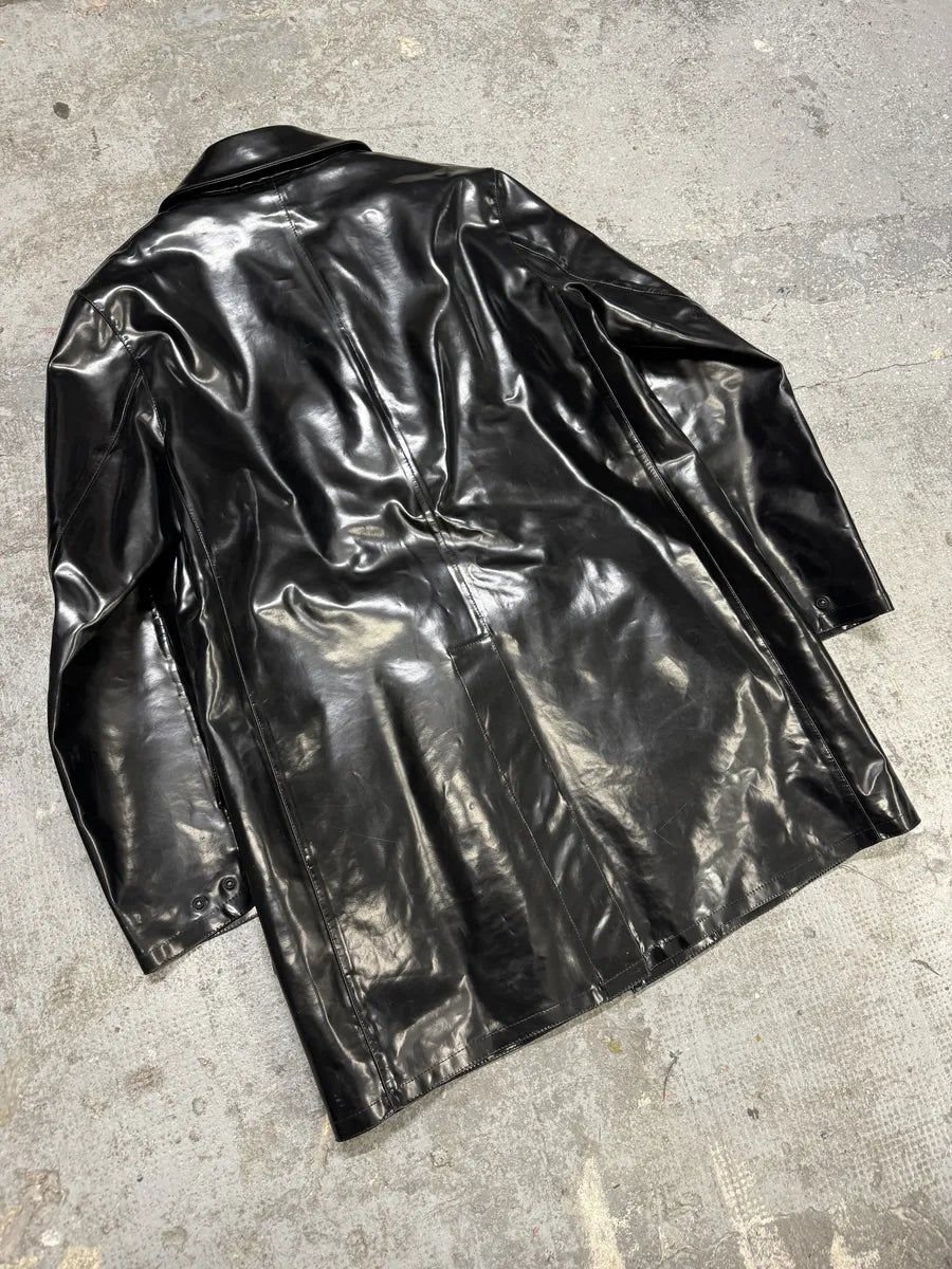 Louis Vuitton Vinyl Black Leather Jacket (M/L) 10