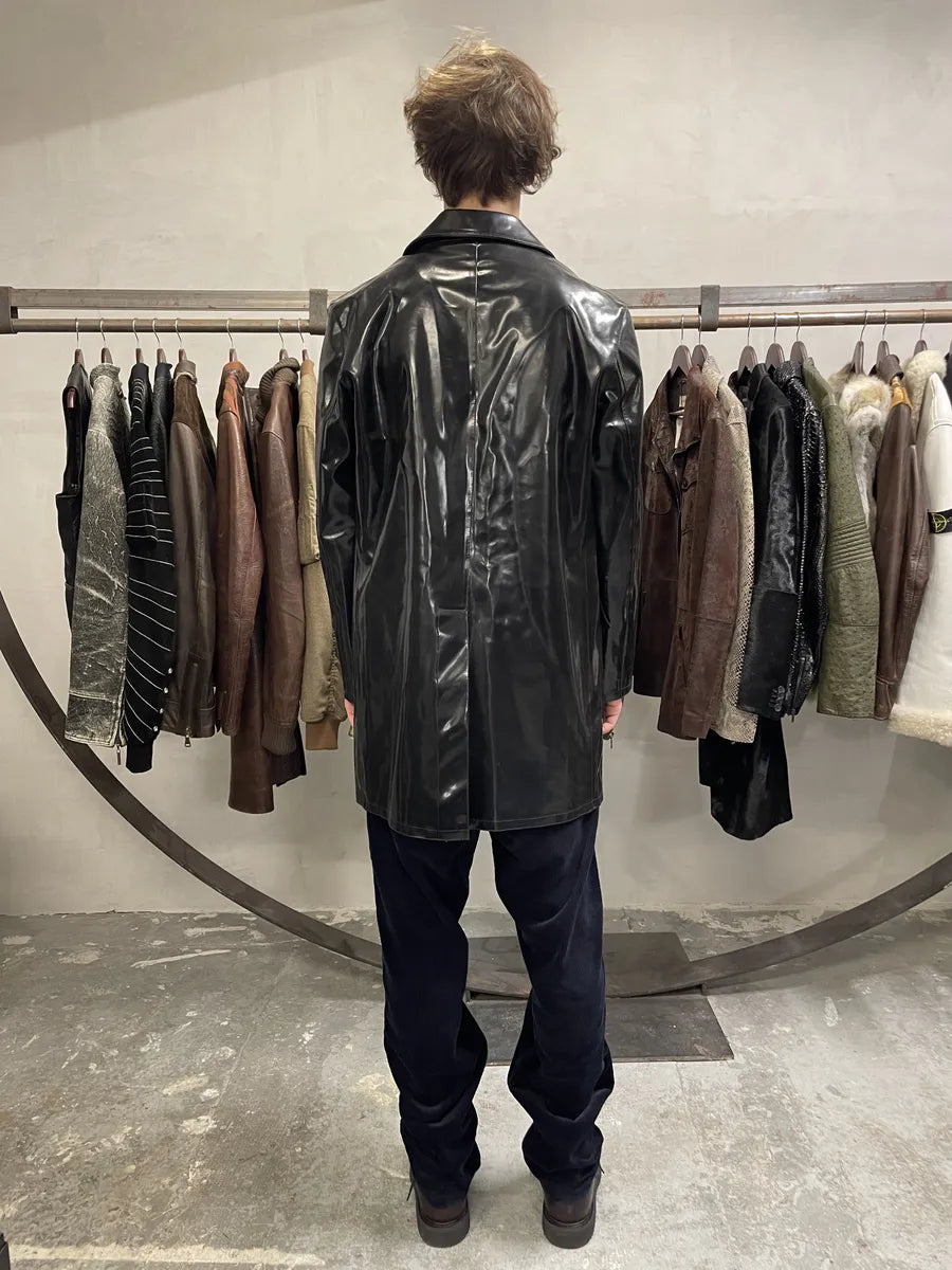 Louis Vuitton Vinyl Black Leather Jacket (M/L) 3