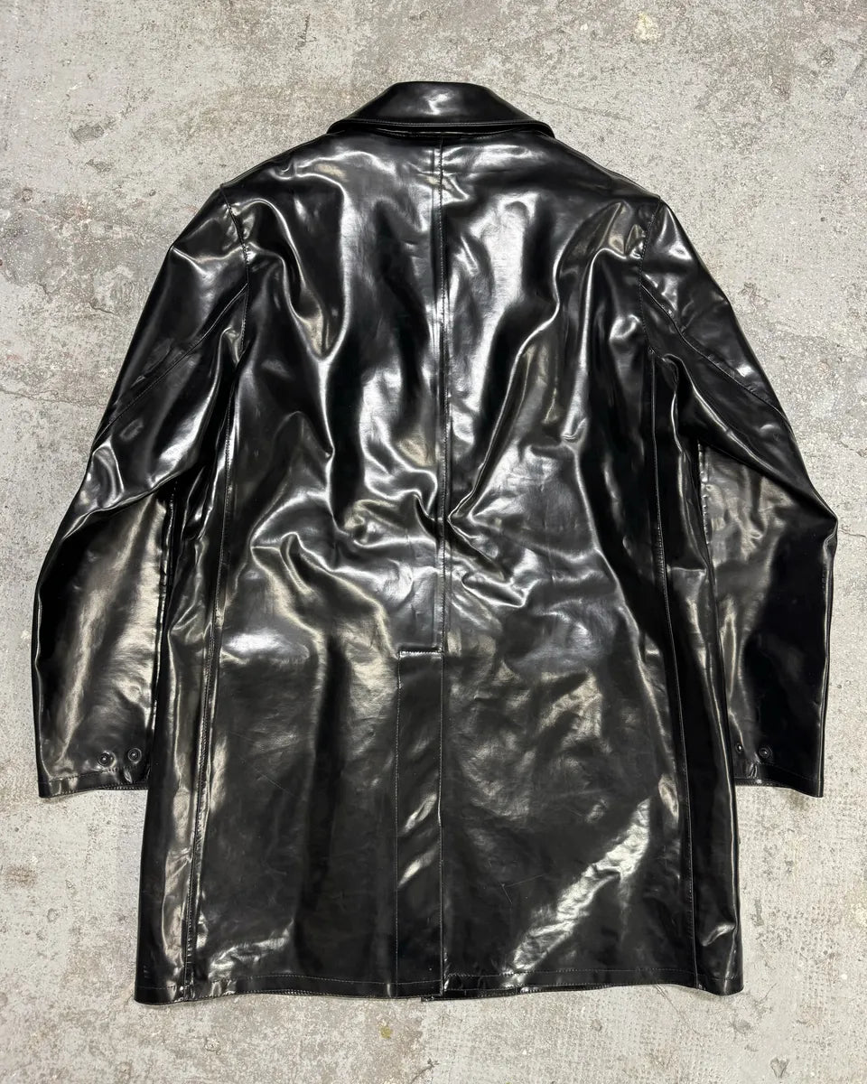 Louis Vuitton Vinyl Black Leather Jacket (M/L) 4