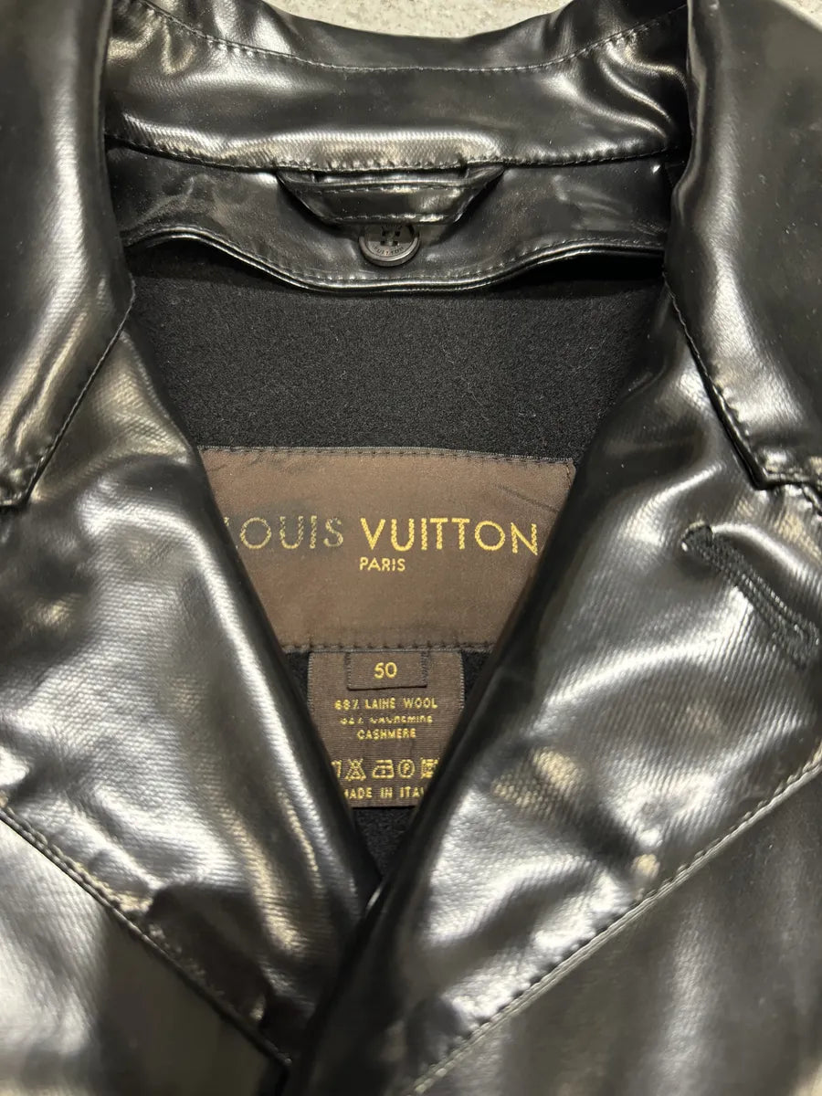 Louis Vuitton Vinyl Black Leather Jacket (M/L) 5