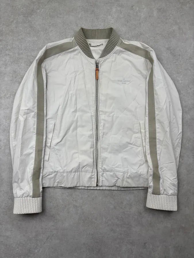 Louis Vuitton White Light Calf Leather Jacket QKqMPeW 0