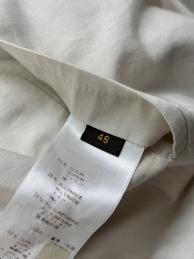 Louis Vuitton White Light Calf Leather Jacket QKqMPeW 12