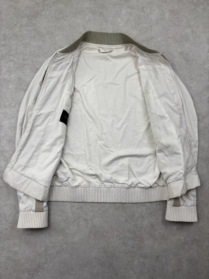 Louis Vuitton White Light Calf Leather Jacket QKqMPeW 7