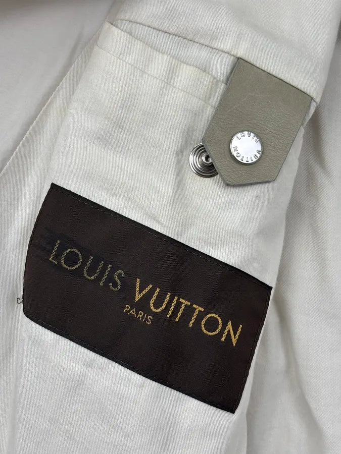 Louis Vuitton White Light Calf Leather Jacket QKqMPeW 10