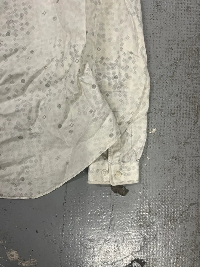 Louis Vuitton White Detailed Abstract Shirt JKCYiOz 6