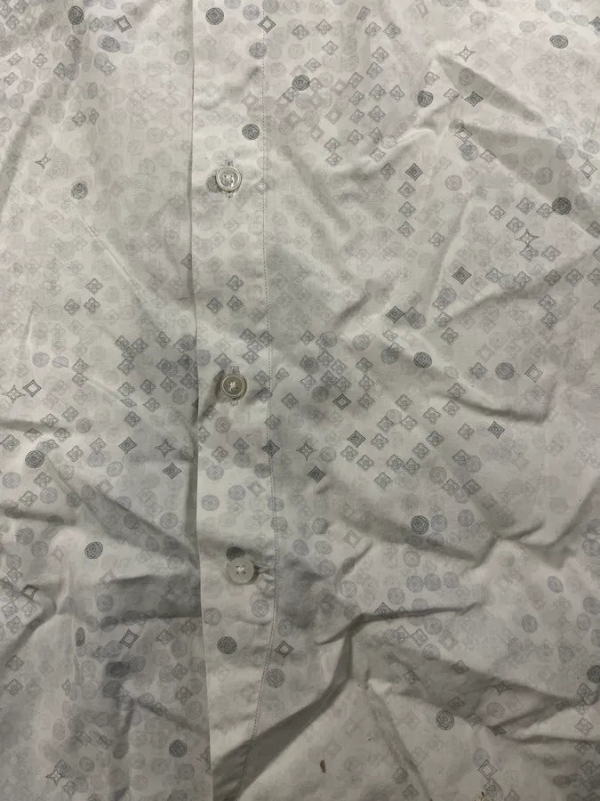 Louis Vuitton White Detailed Abstract Shirt JKCYiOz 3