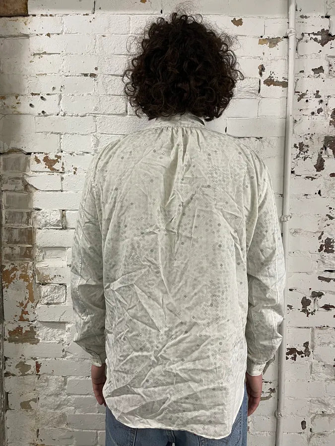 Louis Vuitton White Detailed Abstract Shirt JKCYiOz 2