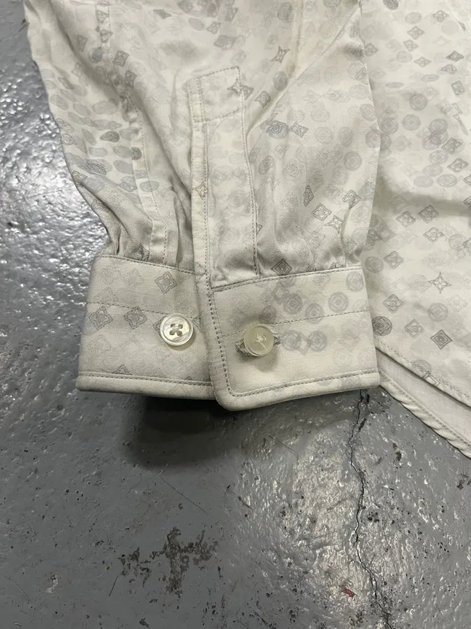 Louis Vuitton White Detailed Abstract Shirt JKCYiOz 4