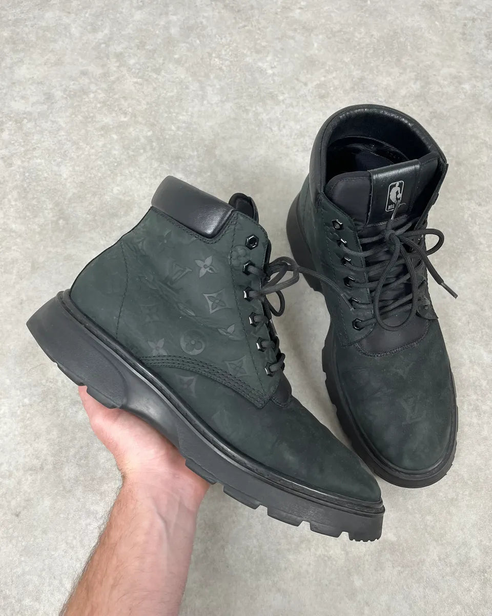 Louis Vuitton X NBA Black Leather Boots UEHCazW 0