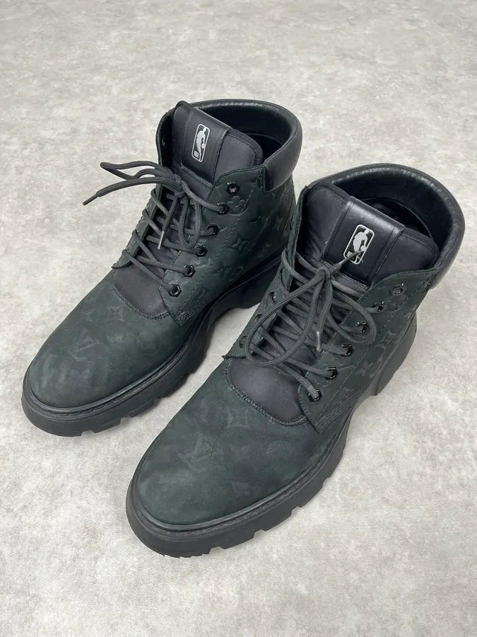 Louis Vuitton X NBA Black Leather Boots UEHCazW 3
