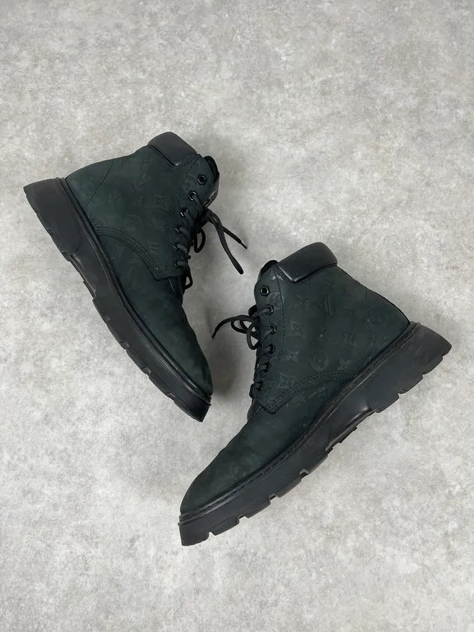 Louis Vuitton X NBA Black Leather Boots UEHCazW 4
