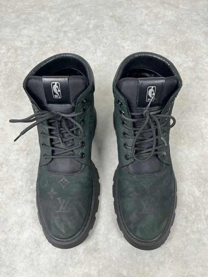 Louis Vuitton X NBA Black Leather Boots UEHCazW 1