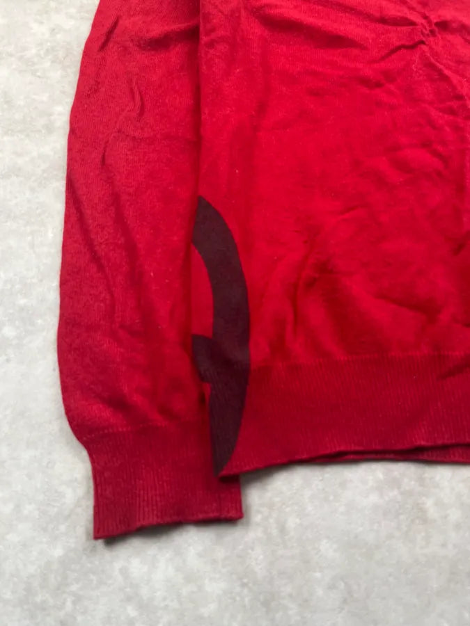 Love Moschino Red Wool Peace Symbol Sweater dWRQqCX 8