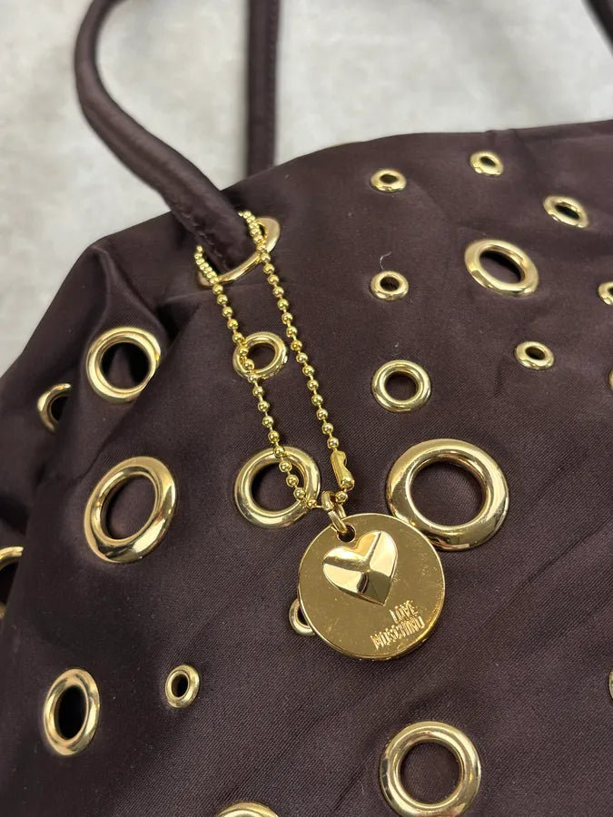 Love Moschino Purple Leather Eylet Handle Bag BMHDMQH 5
