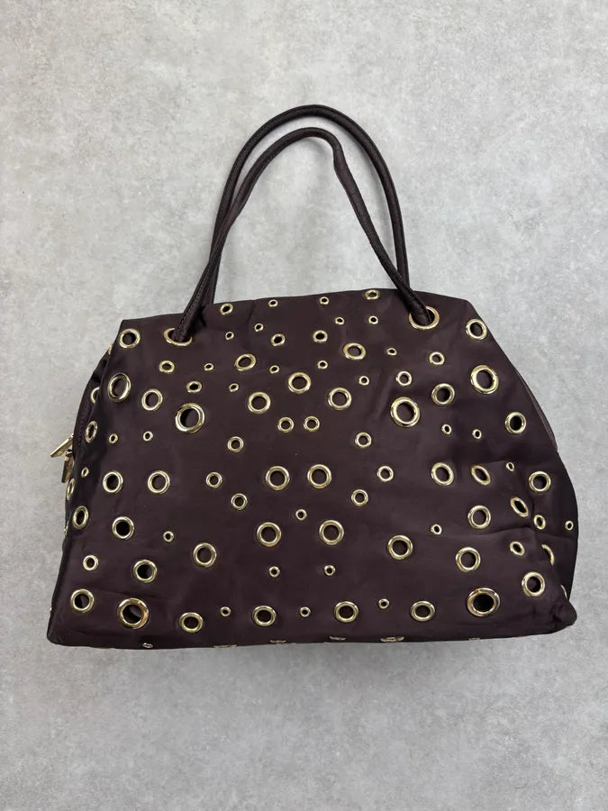 Love Moschino Purple Leather Eylet Handle Bag BMHDMQH 7