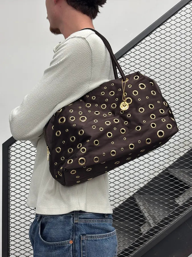 Love Moschino Purple Leather Eylet Handle Bag BMHDMQH 1