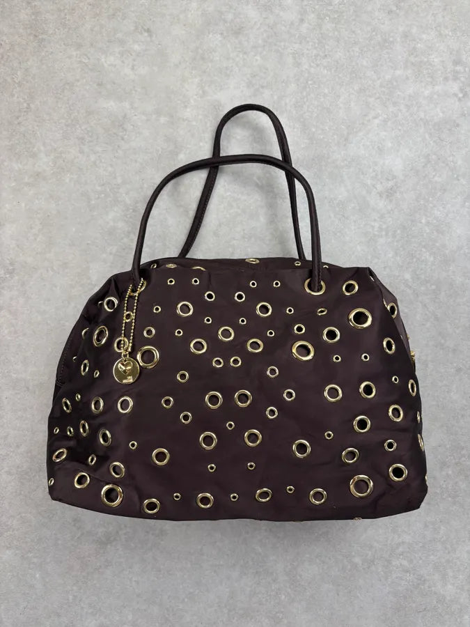 Love Moschino Purple Leather Eylet Handle Bag BMHDMQH 3
