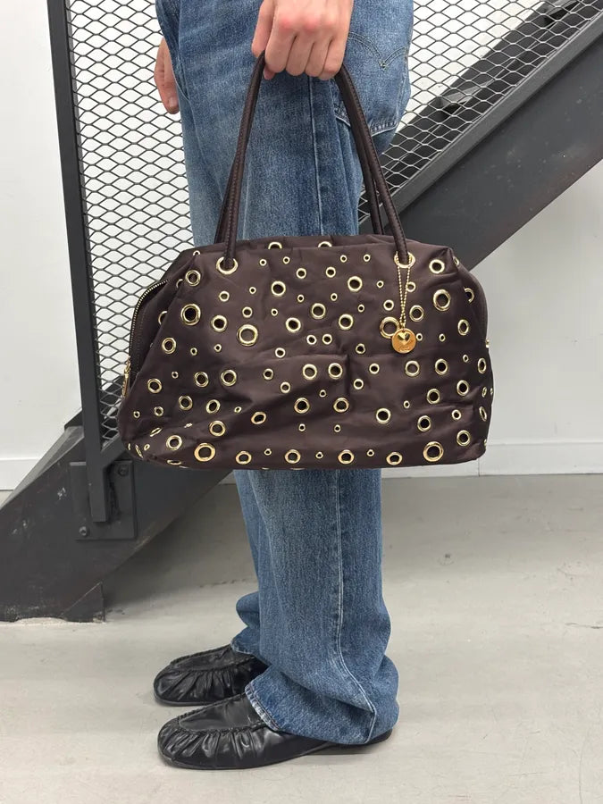 Love Moschino Purple Leather Eylet Handle Bag BMHDMQH 2