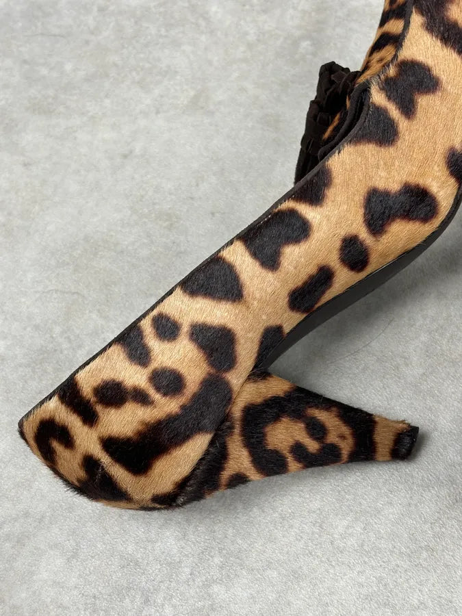 Yves Saint Laurent Leopard Pony Hair Heels kQIyMco 11