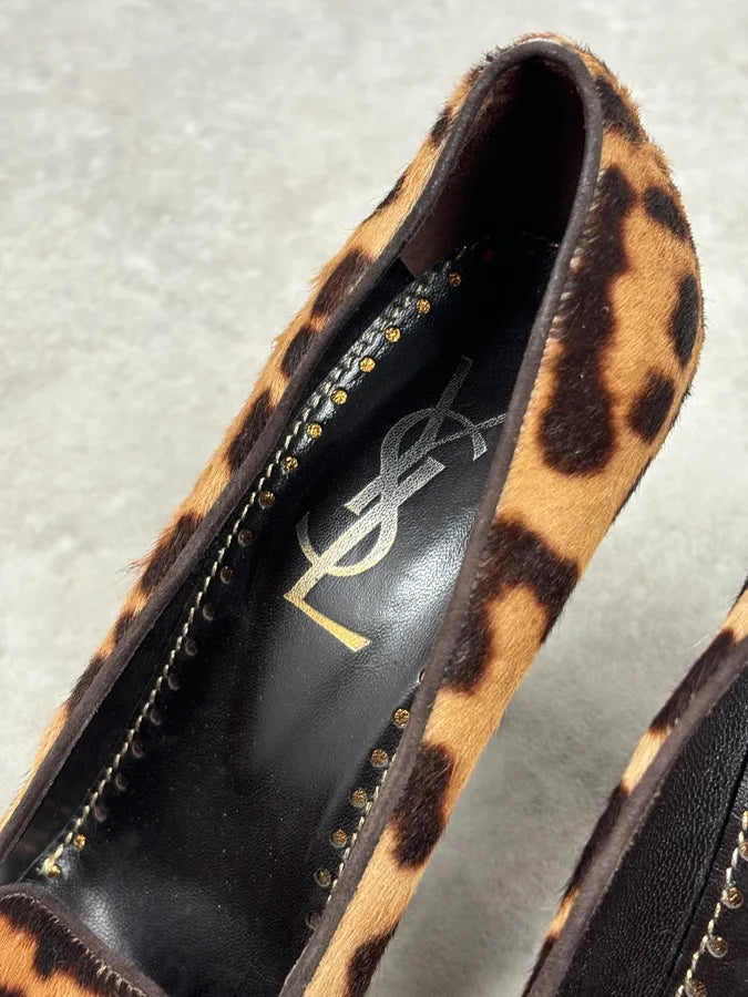 Yves Saint Laurent Leopard Pony Hair Heels kQIyMco 10