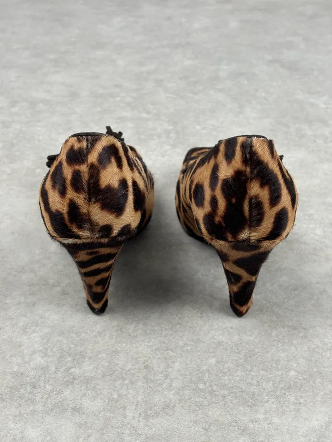 Yves Saint Laurent Leopard Pony Hair Heels kQIyMco 7