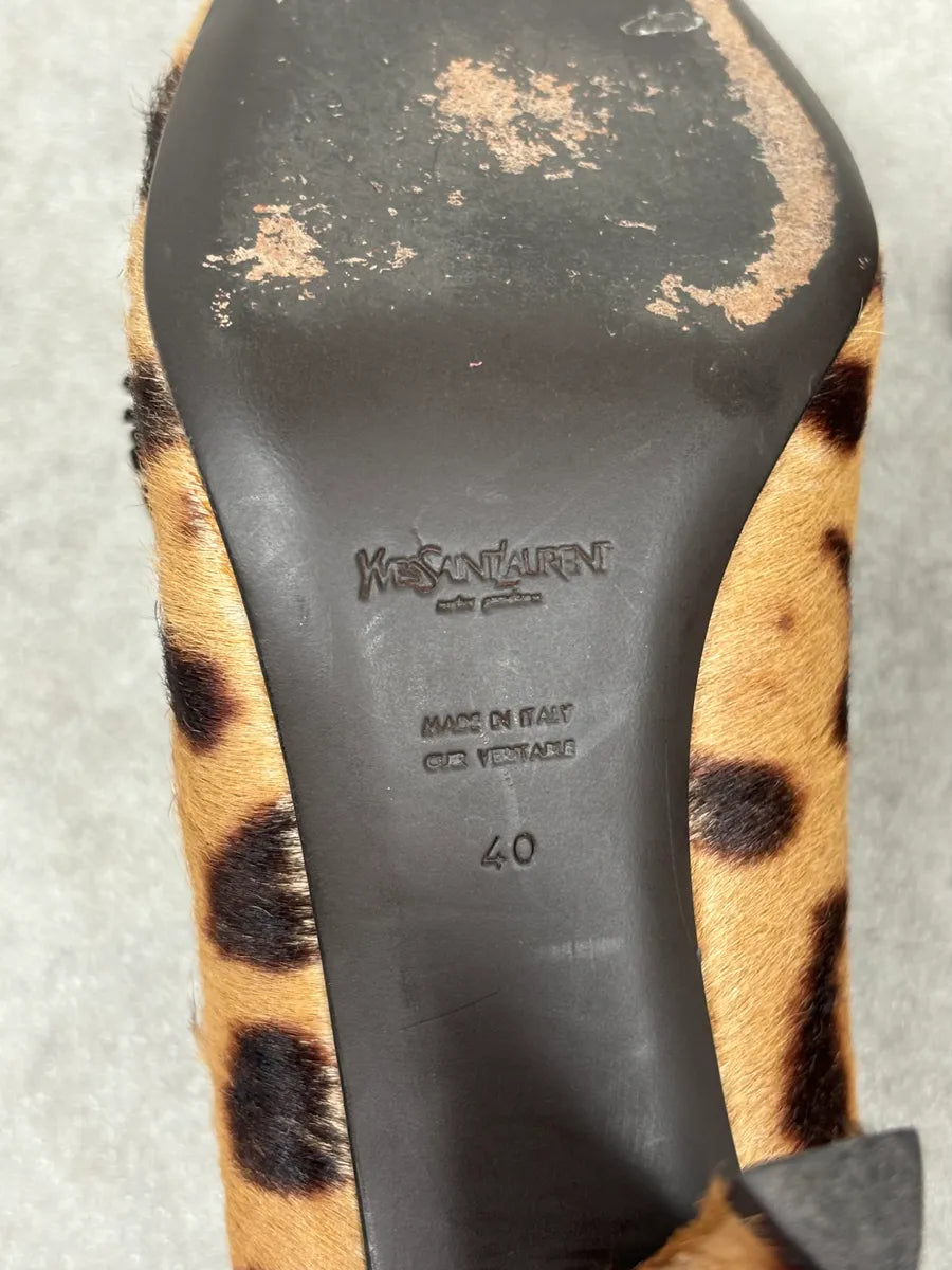 Yves Saint Laurent Leopard Pony Hair Heels kQIyMco 14