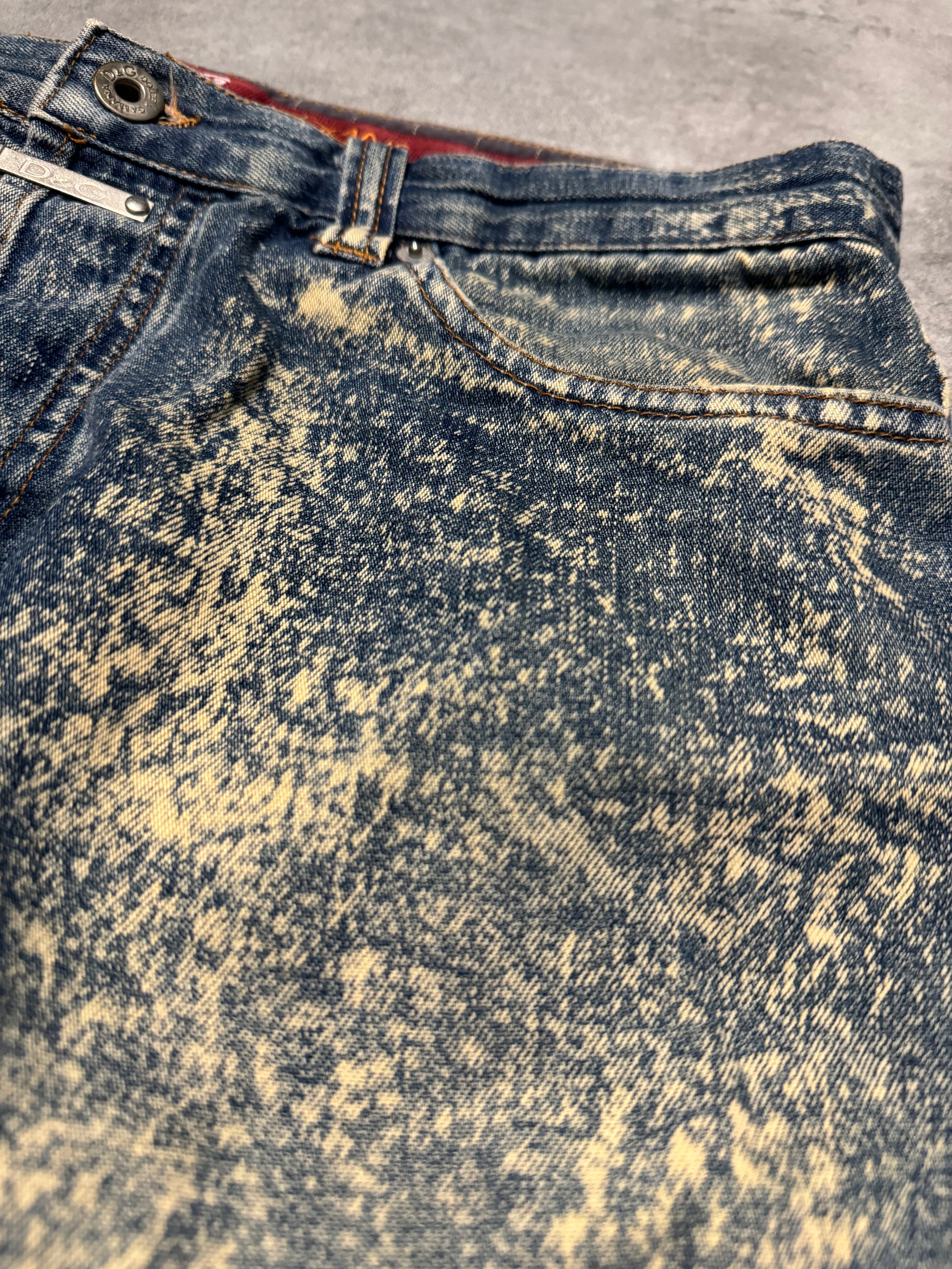 AW2003 Dolce & Gabbana Eroded Washed Denim Jeans  (S) - 5