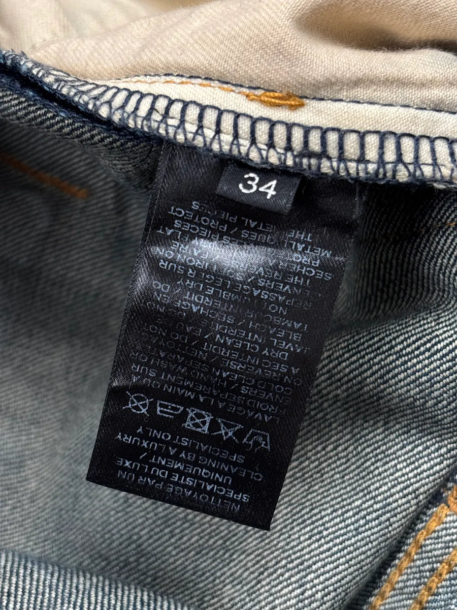 2010s Balmain Medium Blue Denim Biker Panel Jeans EYITboMs 12
