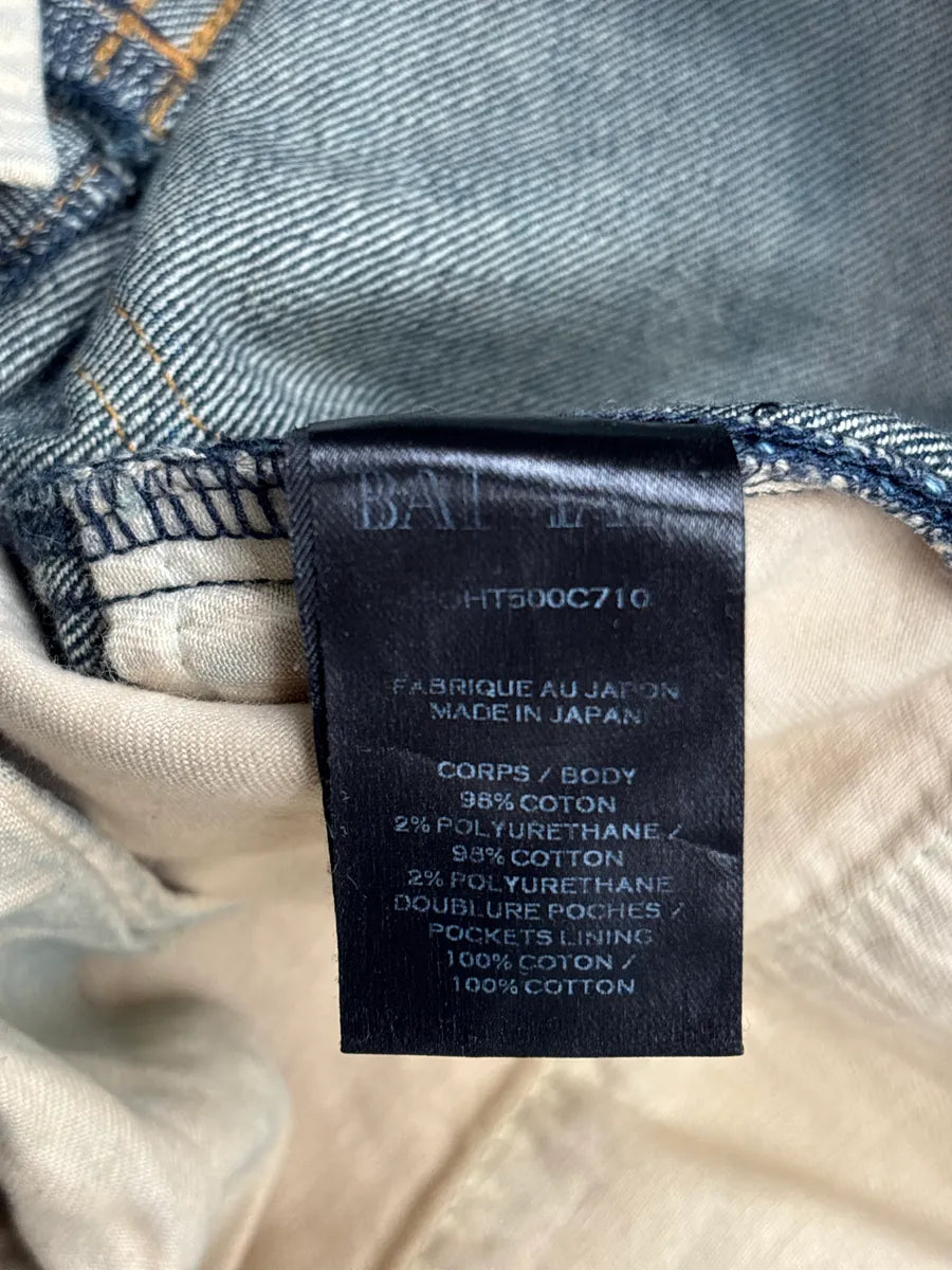 2010s Balmain Medium Blue Denim Biker Panel Jeans EYITboMs 13
