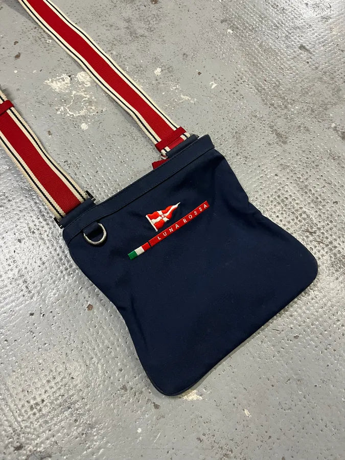Luna Rossa Navy Cotton Crossbody Bag NVHWMrj 2