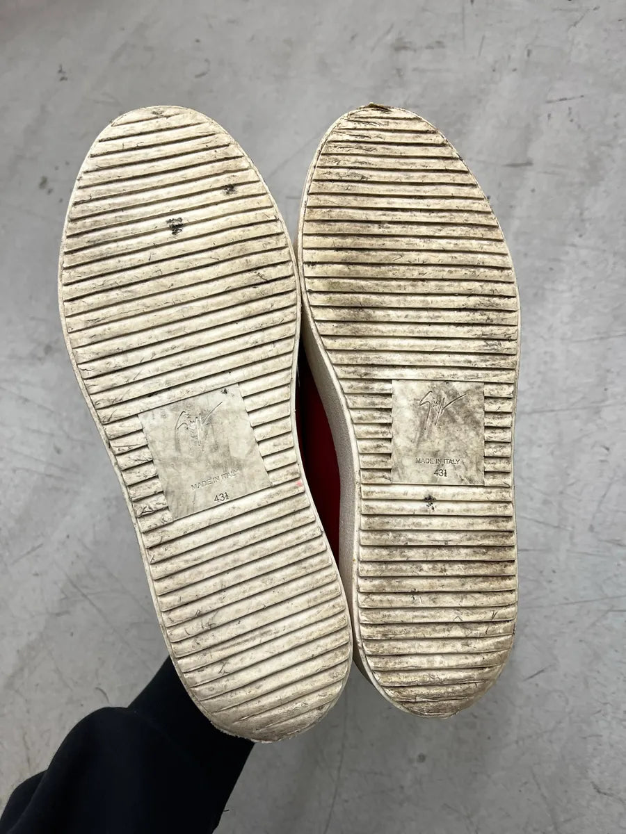 2010s Giuseppe Zanotti Golden Wing Zip Red Leather Sneakers lvOteLiq 6