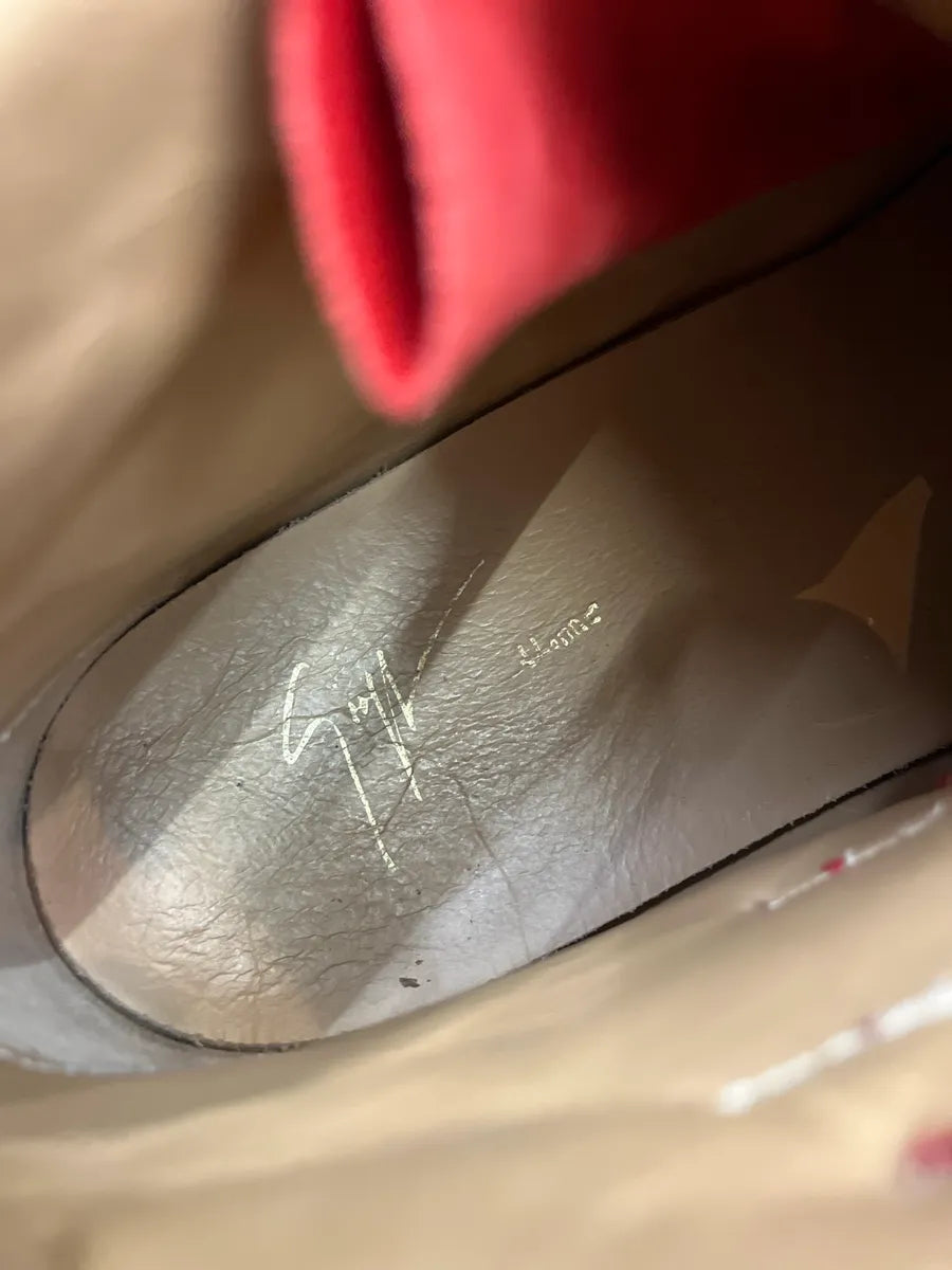2010s Giuseppe Zanotti Golden Wing Zip Red Leather Sneakers lvOteLiq 8