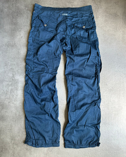 2000s Jean Paul Gaultier Blue Royal Cargo Soft Pants (L) - 2